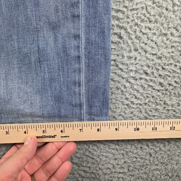 HUDSON Jeans Mens 40 (38x27) Blue Byron 5 Pocket Straight Zip Fly Distressed - Picture 6 of 12